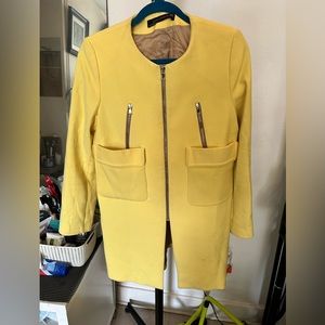 Size M Zara Yellow Peacoat